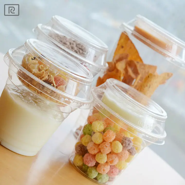 ПП-напечатанные таможней прозрачные одноразовые ПЭТ пластиковая кофейная чашка сока