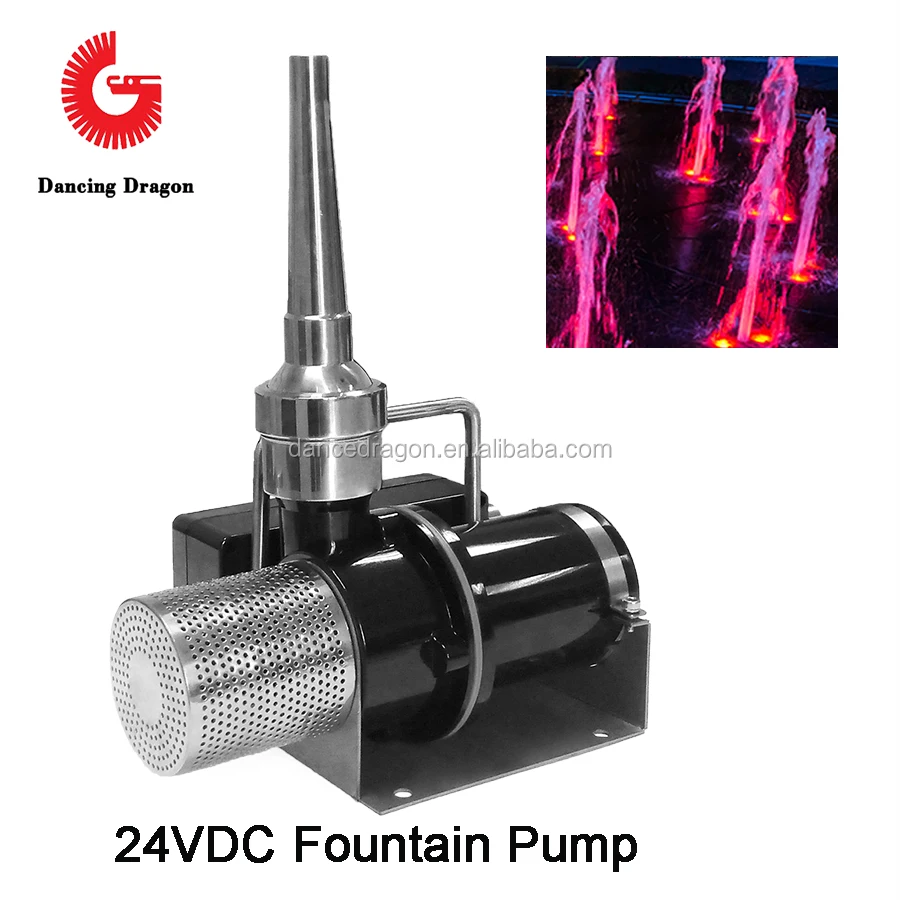 DMX 512 control   dancing 5500l/h, 8000l/h Flow Rate Fountain Water Pump nozzle