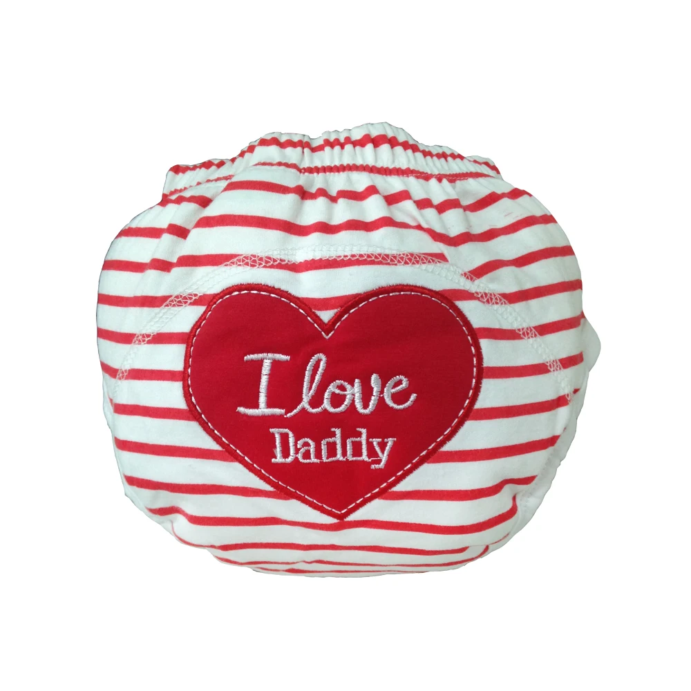 Factory OEM Cute pattern Leak-proof  Reusable  Cotton Baby Infant Potty Training Pants Diaper For Toddler