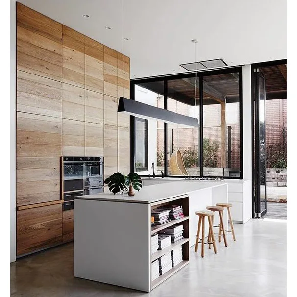 2024 Hangzhou Vermont Custom Best Price Walnut Wood Color Kitchen Cabinets Modular Kitchen Cabinet Design