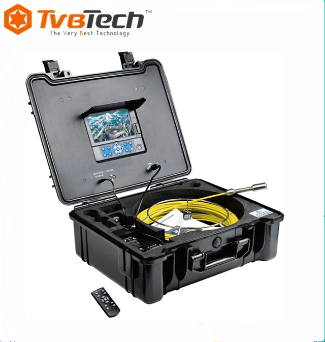 Sewer camera with 20/30/40m cable 23mm camera head and 7 inch LCD DVR