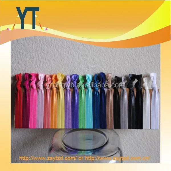 fashion color print bow hair tie elastic scrunchie for women