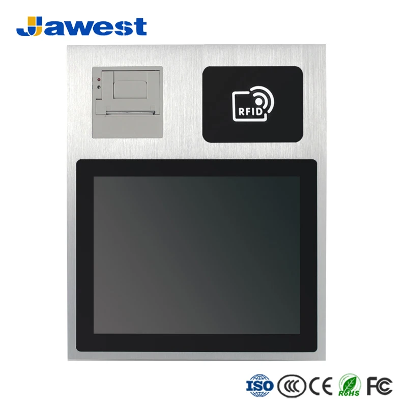 Jawest RFID считыватель ПК панели 19 дюймов pos планшетный компьютер с Биометрическим принтера