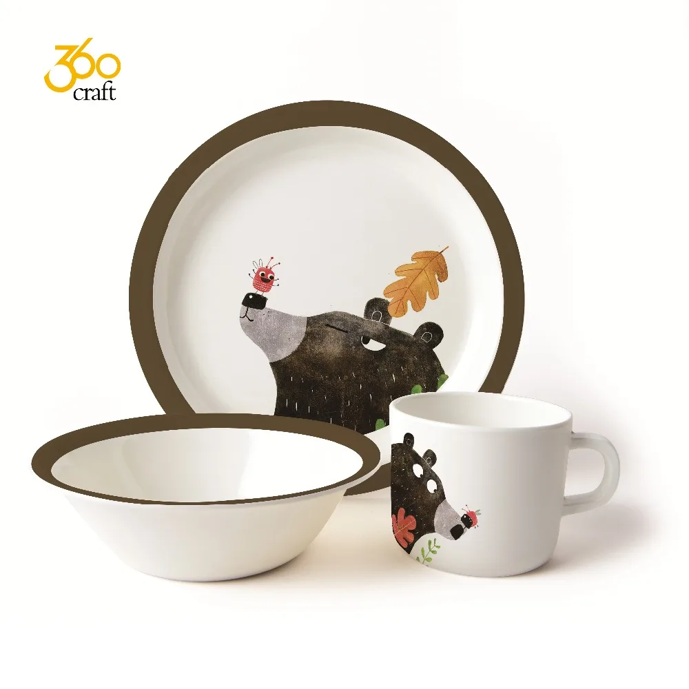 Christmas New Design Microwave Spotlight Rustic Kids Melamine Tableware Sets