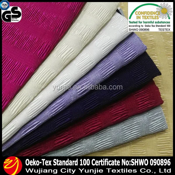 
Cheap Polyester Crushed Satin Fabric/Shiny Polyester Satin 