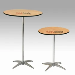 Chrome Tube Bar Cocktail Table