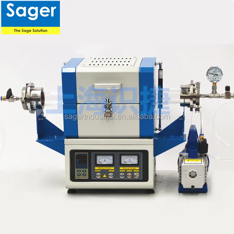 Высокая температура трубки печи для вакуумной термической обработки атмосферу эксперимент