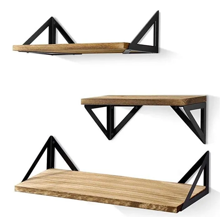 Metal rack torched color Wall mounted shelf