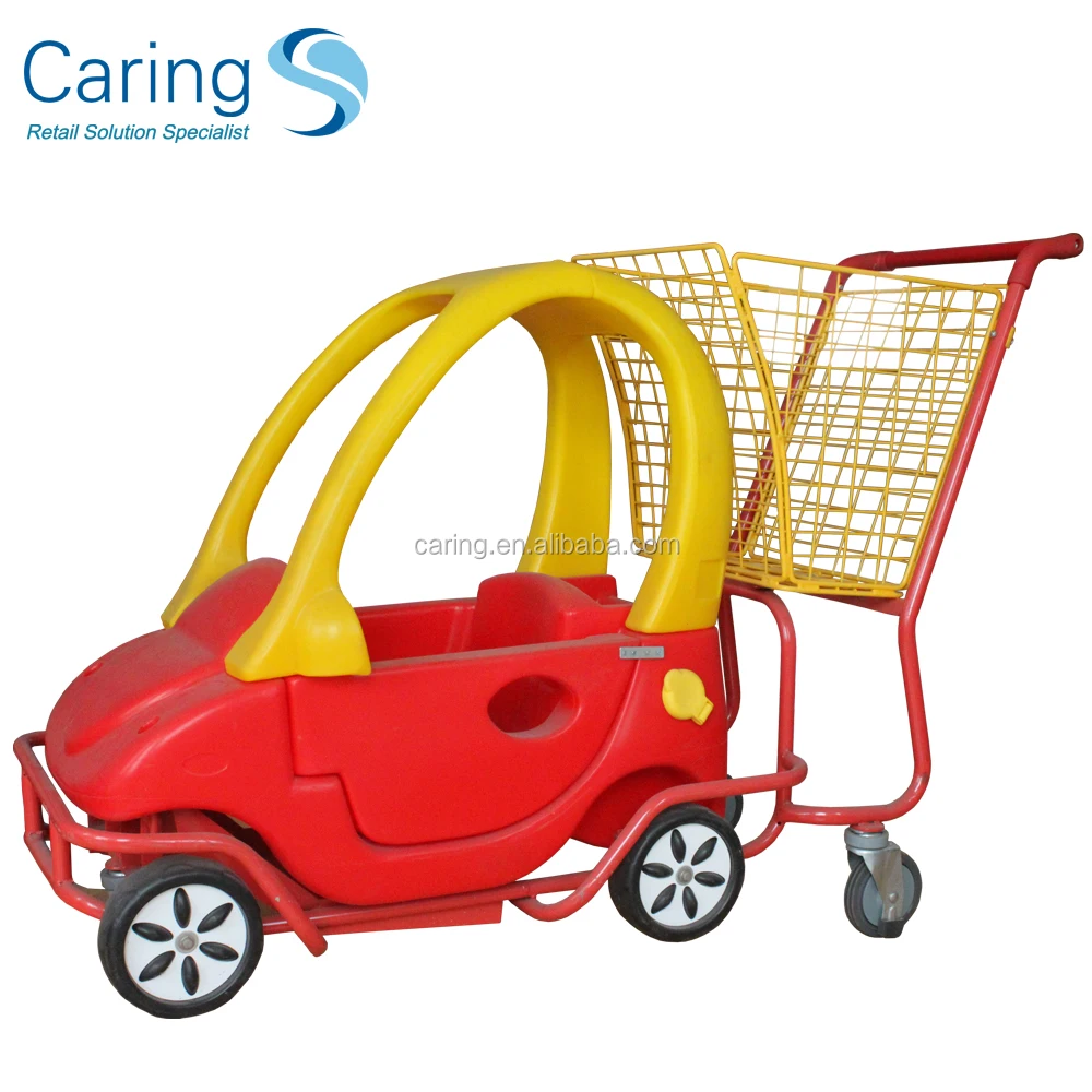 Kids Shopping Trolley Cart With funny Toy Child Car Seats