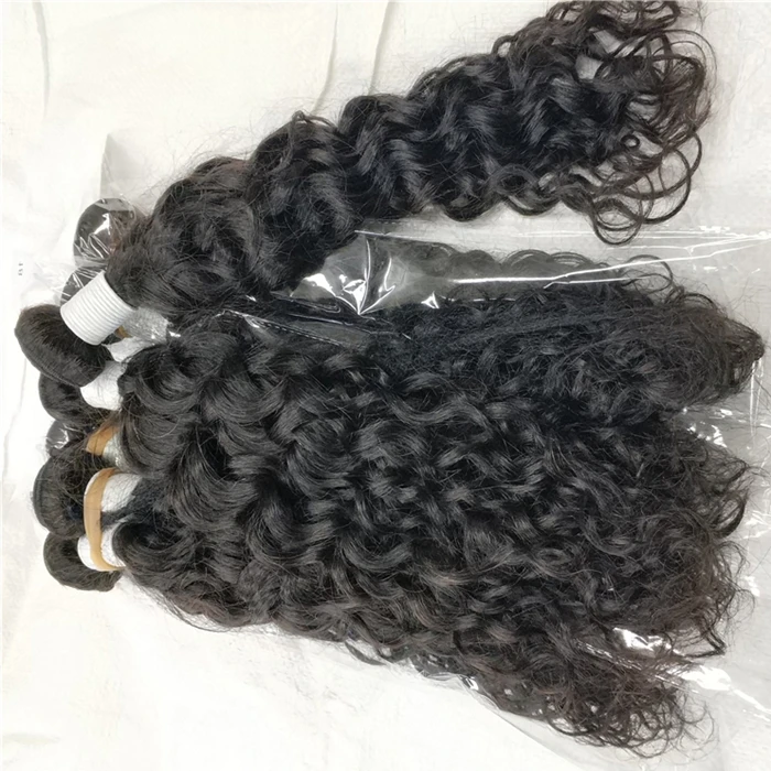 Letsfly 10pcs hair wholesale unprocessed WATER WAVE brazilian virgin wet and wavy human hair extensions