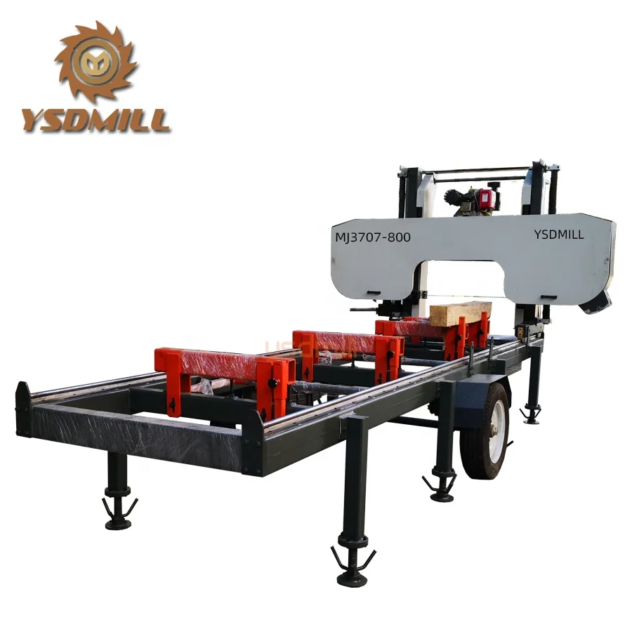 Automatic log timber horizontal industrial sawmill woodworking machinery tree wood cutting band saw machine