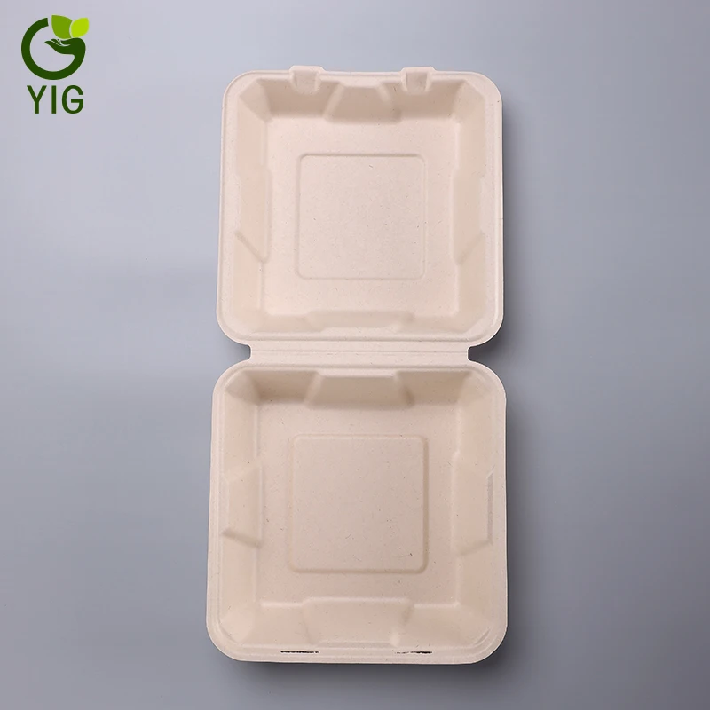 
biodegradable molded pulp clamshell packaging products 