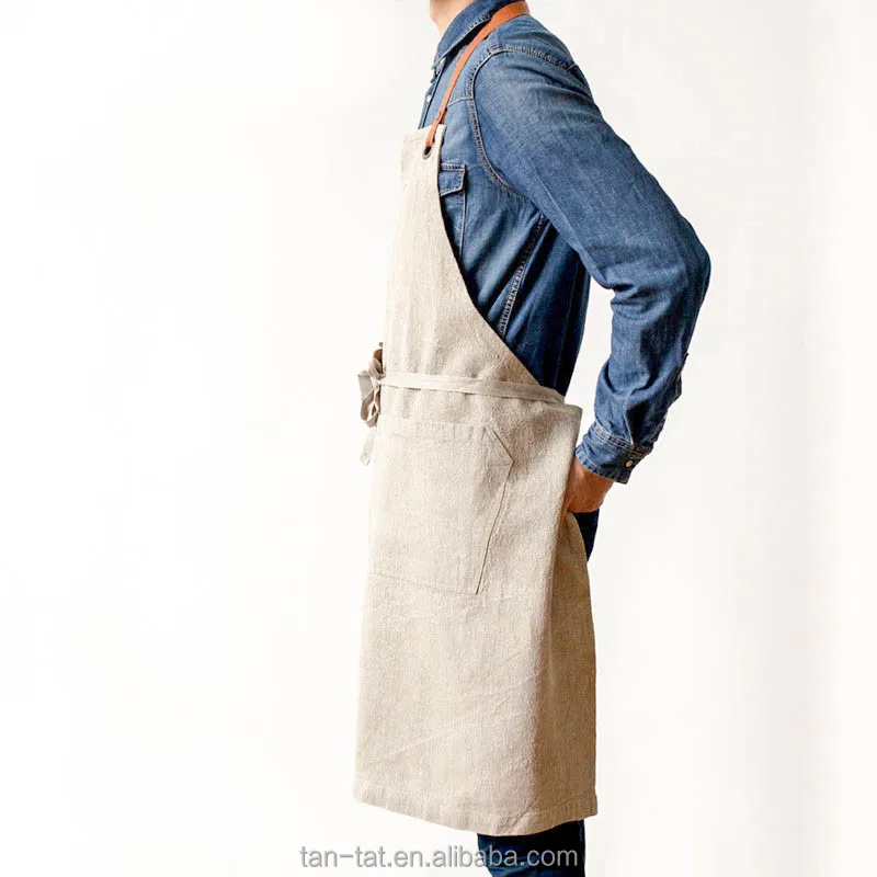 Vintage Waxed Canvas Leather Work Cooking Aprons