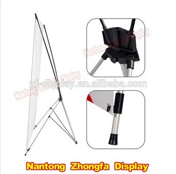 Height adjustable x banner stand; x banner size;