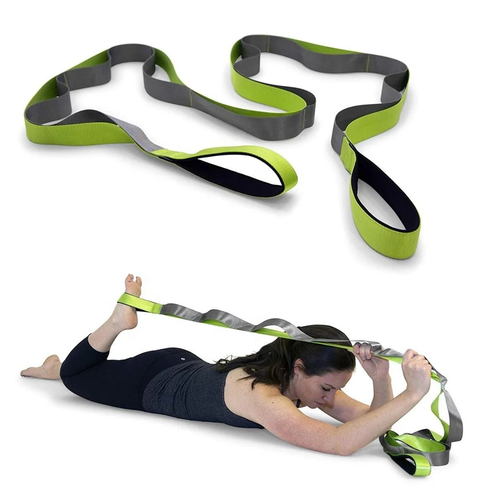 12 Loops Yoga Stretch Strap Multi-Loop Strap for Pilates, Dance and Gym