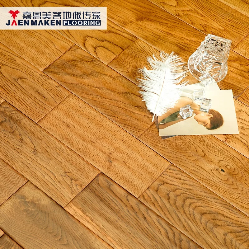 CD grade solid wood smooth wire brushed oak hardwood flooring