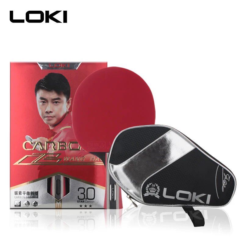 LOKI Wholesales available new 3 star good quality best table tennis racket with ittf approved rubber