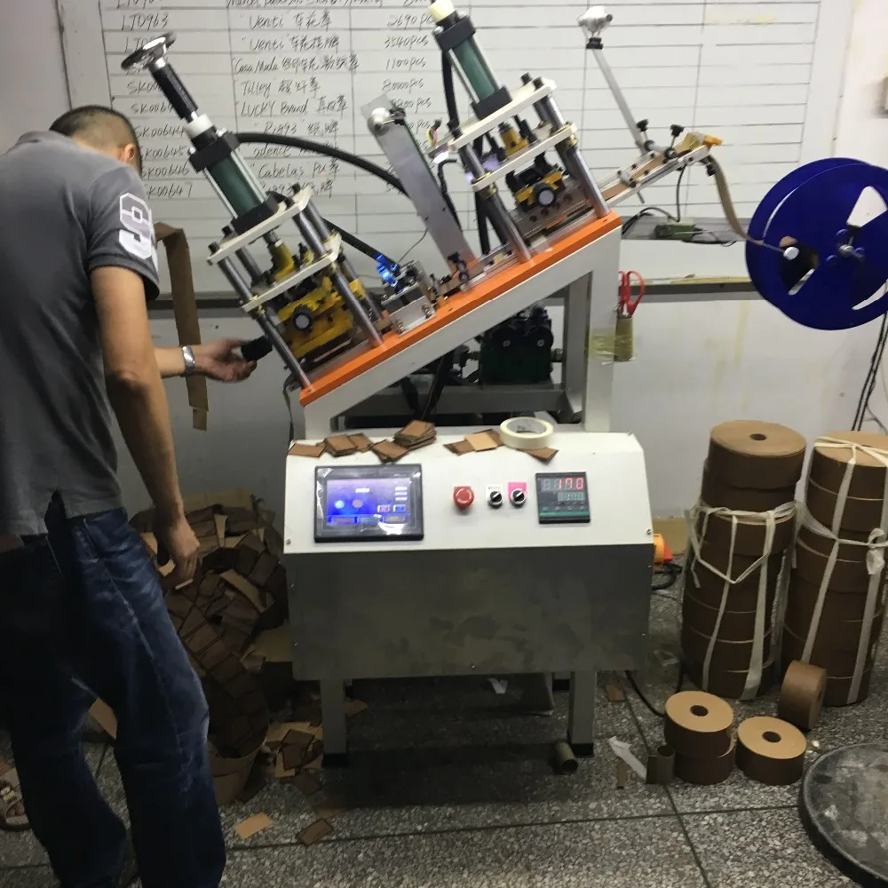 factory supplies PU leather jeans trademark machines Automatic leather label brand press PU leather brand machine