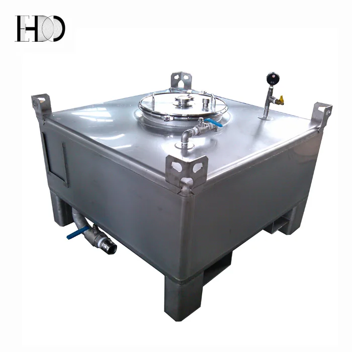 custom-made UN 31A/Y 1000l stainless steel IBC tote tank container