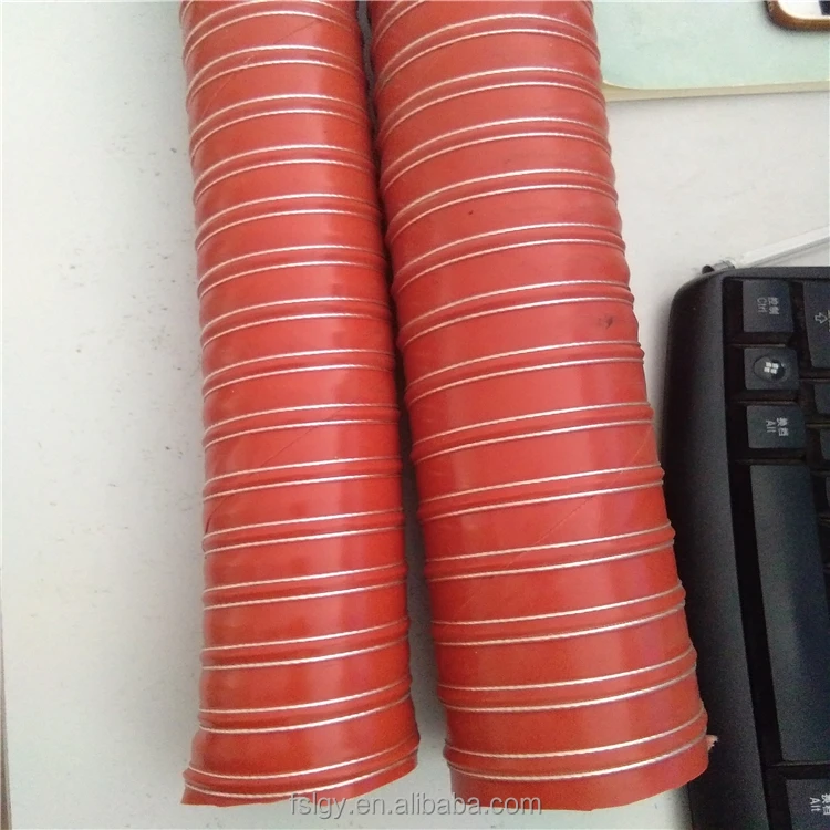 Hot Sell High temperature Red Silicone Fiberglass Duct From China Supplier