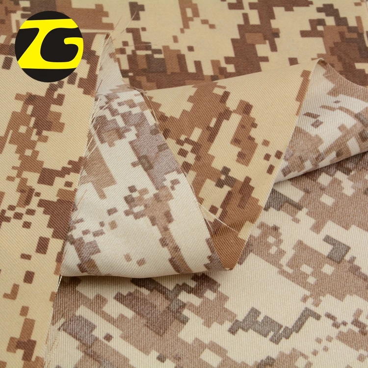 Camouflage digital printing heavy waterproof gabardine fabric for suits and pants