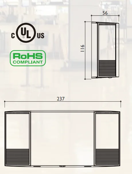 Extra Small LED Emergency Light Wall Mounted