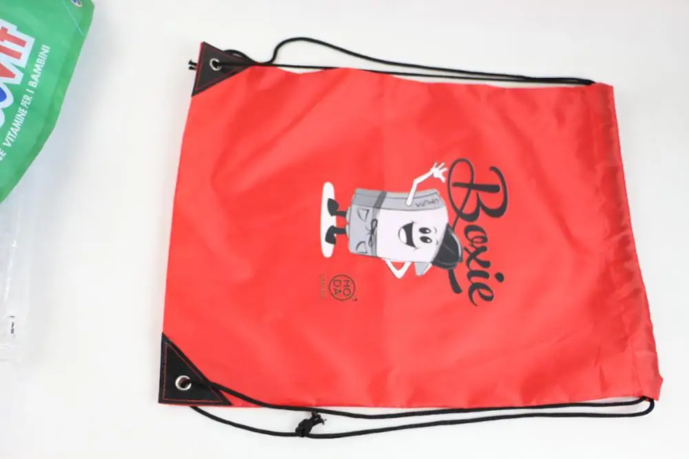 cheap custom gym bag 190T polyester drawstring bags