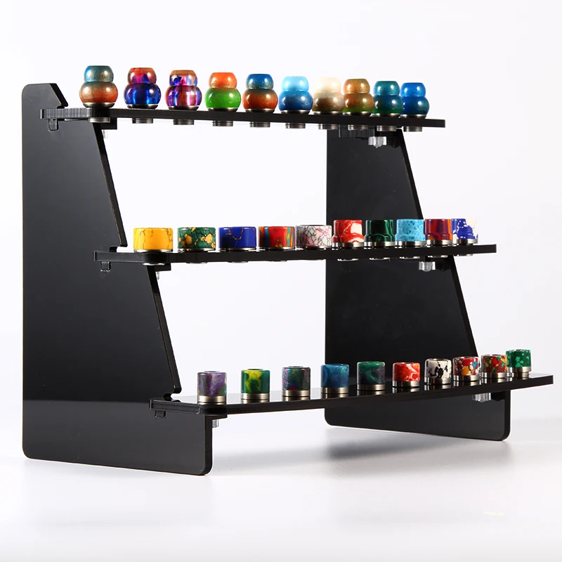 OEM Black 510 Drip Tips Stand 810 Drip Tip Acrylic Display For e-cigarette