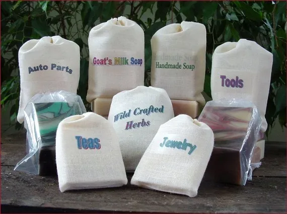 drawstring bag cotton fabric pouches