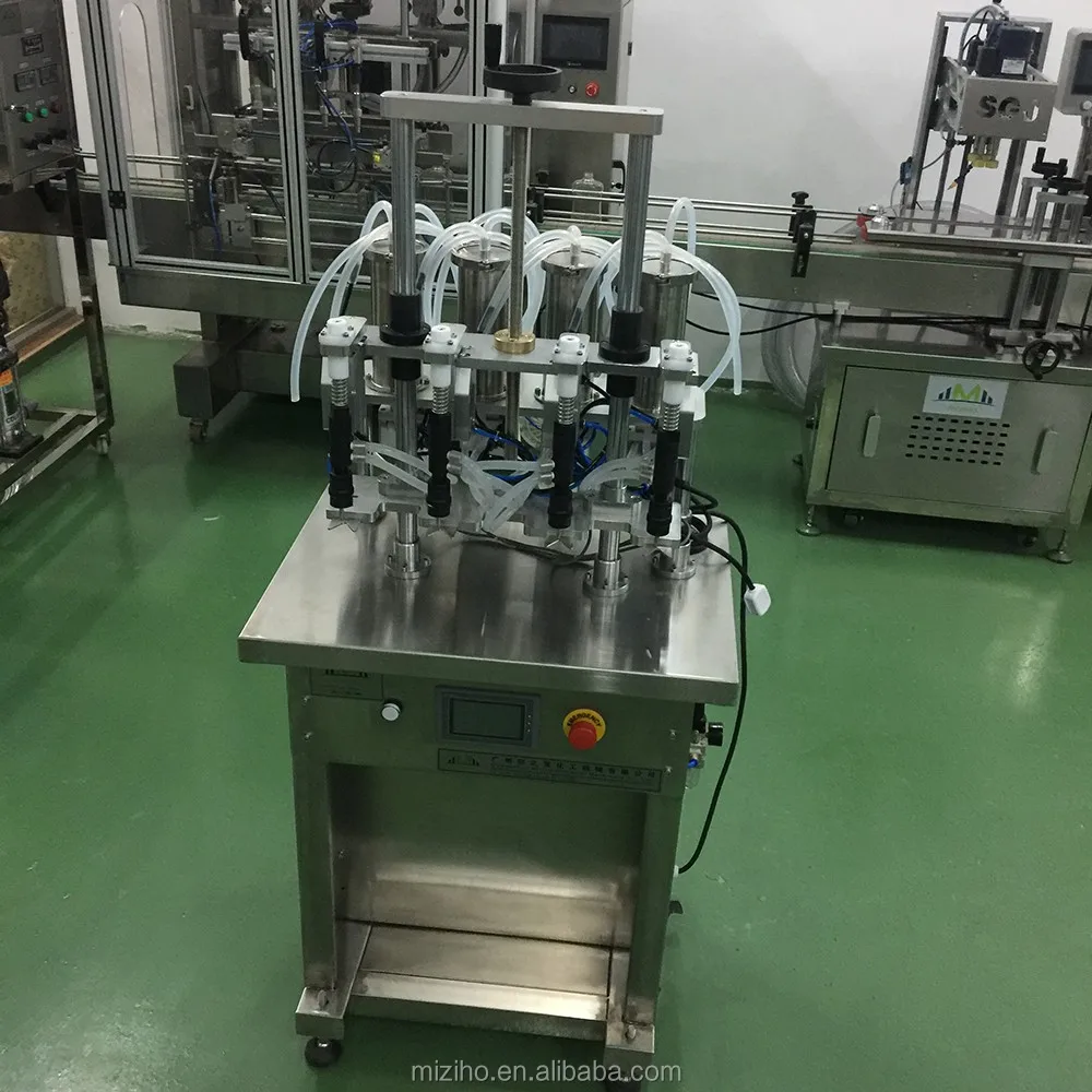 MZH-PF high quality vacuum semi automatic 4 heads perfume filling machine