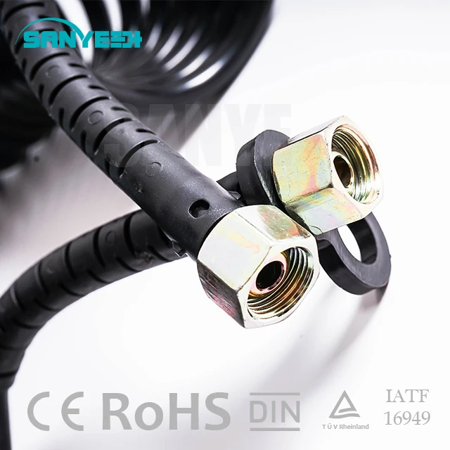 
plastic Hoses pneumatic air hose with spring jacket air hoses and brake susie coils for truck and trailers air brake coils 