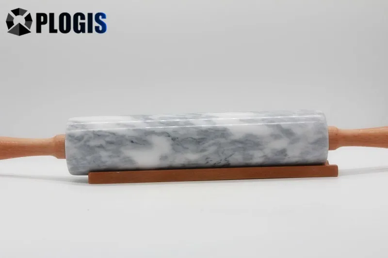 Hot sale stone rolling pin with wood handle herb spice tools