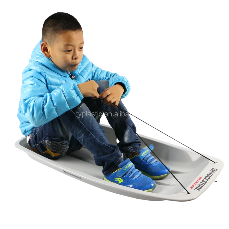 2017 Version Outdoor Winter Product Customized Logo Large Plastic Snow Sled boat with rope for Kids