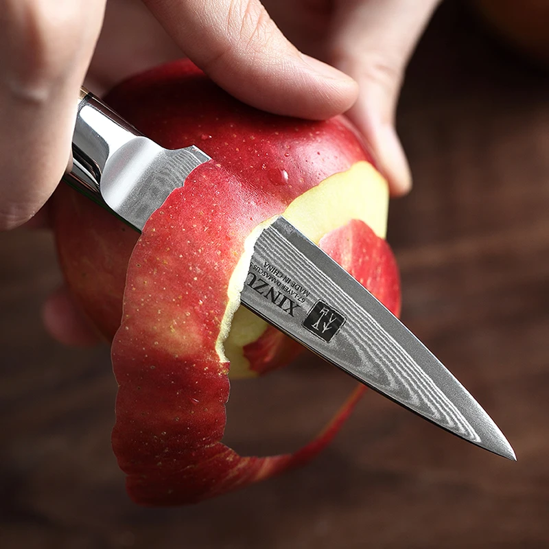 Professional Japanese classic 3 inch rosewood handle Damascus steel kitchen paring knife