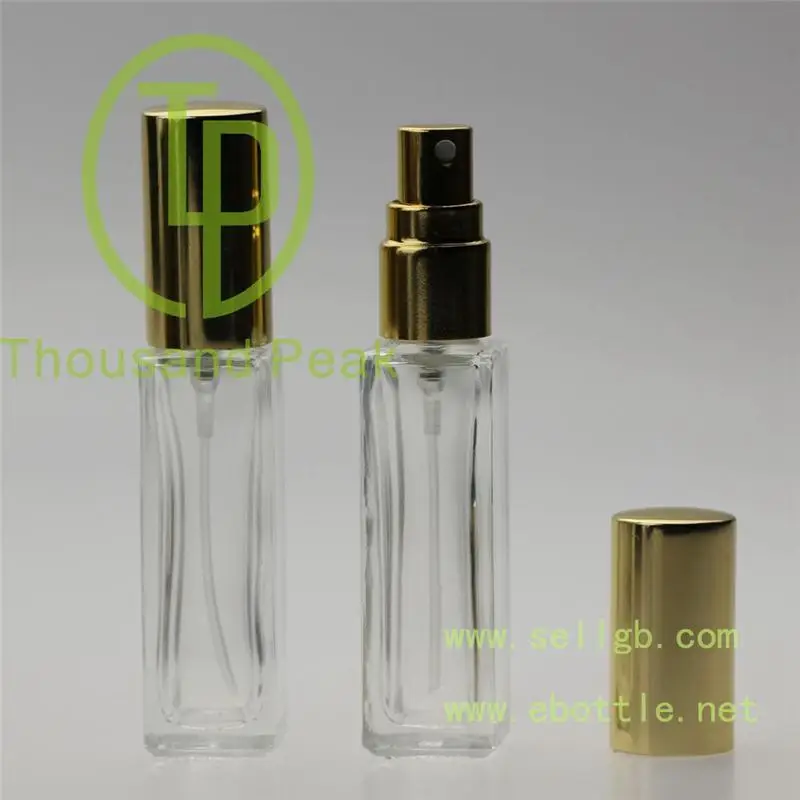 
10ml red color perfume bottle square shape red glass bottle for perfume 