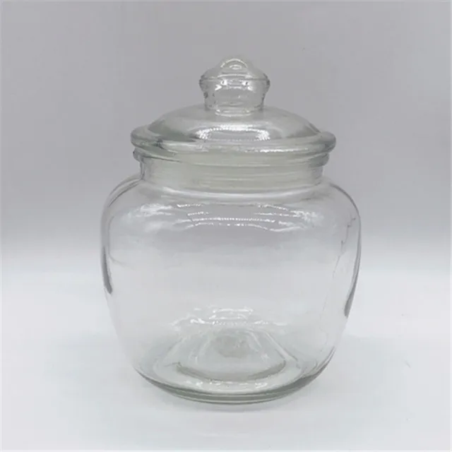 1300ml 550ml jarras de vidrio Food storage bottle Glass cover storage tank