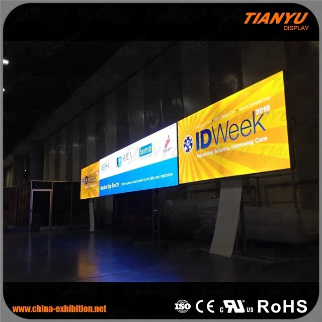 Frameless Indoor Outdoor Billboard Custom Textile Advertising Led light  box Display