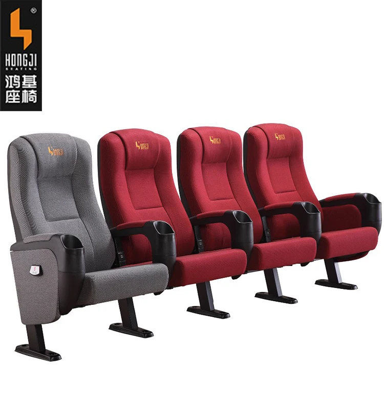 Cinema Chair with USB and  plug base Manufacturer Price For Fixed Seat Upholstered Cinema seat Theater Chairs For Project