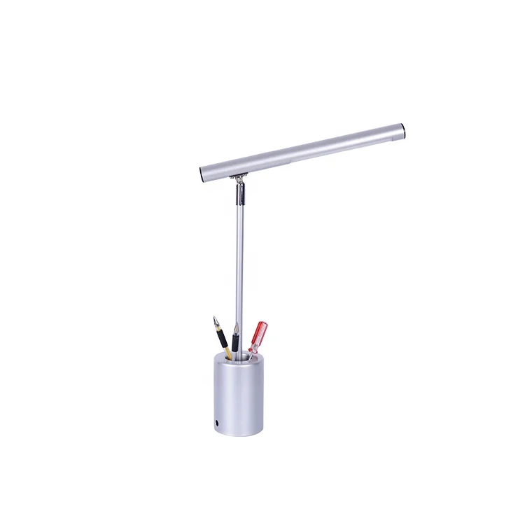 Modern design portable multi function metal plastic touch reading led desk table lamp with pen holder