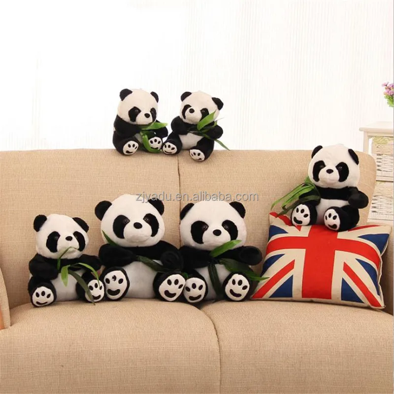 wholesale cartoon plush animal pillow baby panda doll stuffed bear soft toy for kids