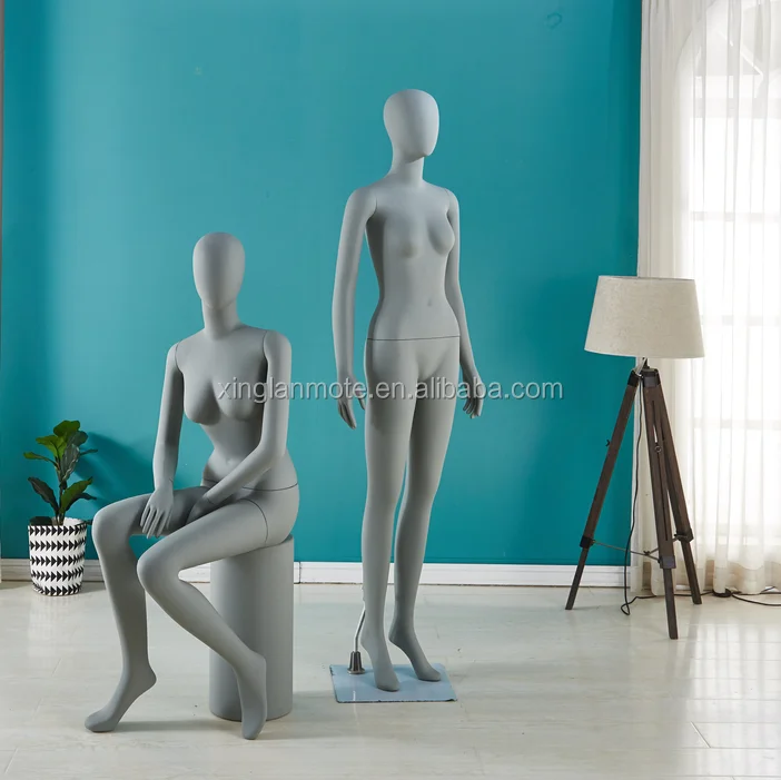 clothes display grey color full body sexy mannequins female at good price