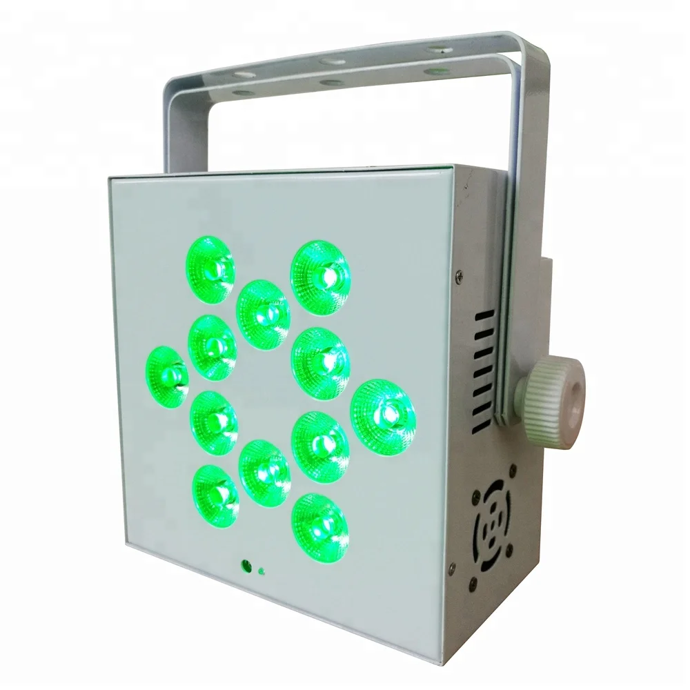 High Quality Dj Club Wedding Event Stage Led Par Light 12x12w 5in1 Wifi Wireless Battery Powered Uplights with Large