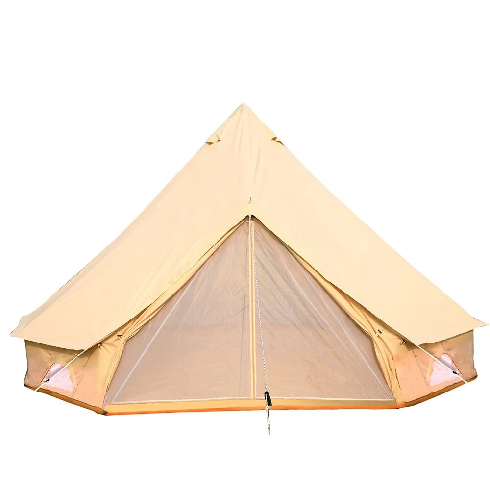 large round canvas outdoor tent