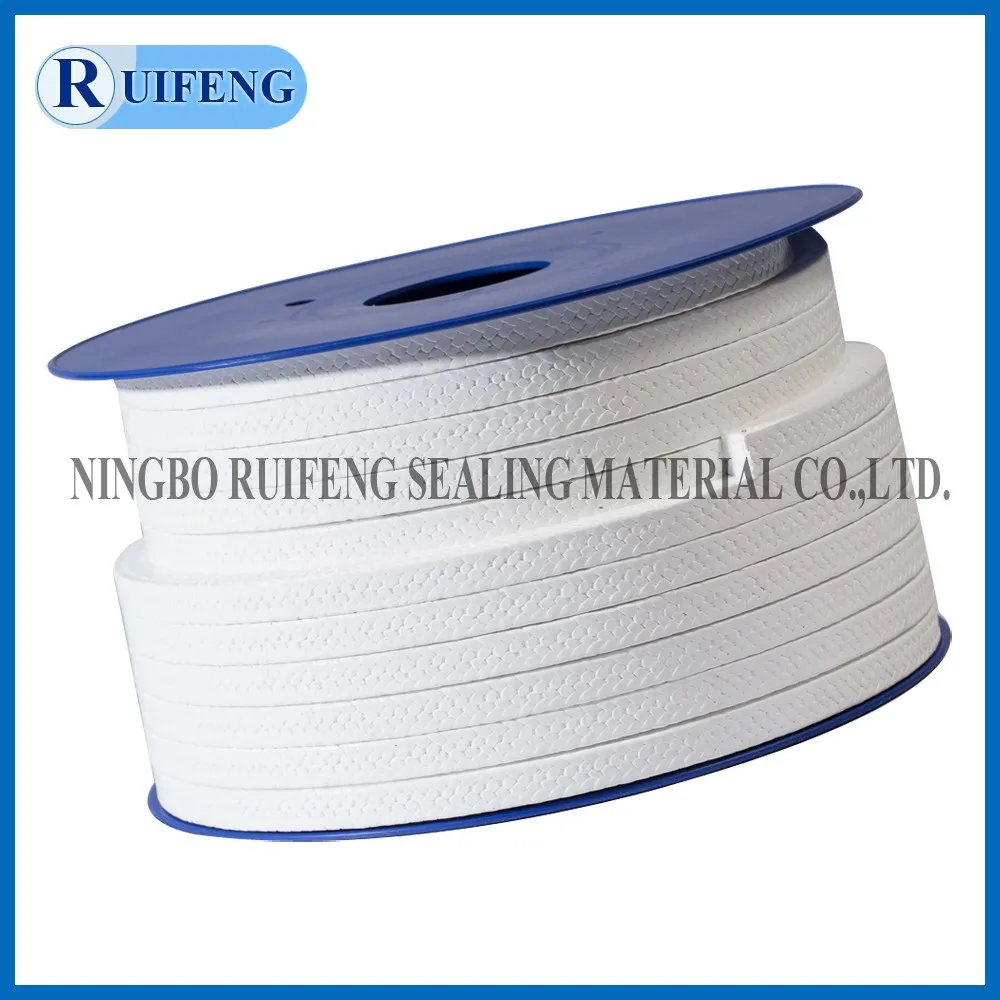 Pure PTFE braided packing for mechanical sealing
