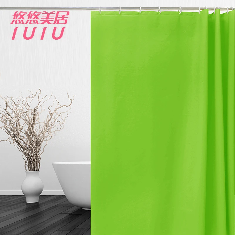 High quality low price shower curtain with solid color
