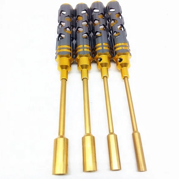 4-Piece Metric Nut Driver Set (4.0, , 5.5, 7.0, 8.0mm)/4pcs Hex Socket Nut Driver Set /RC precision repair tool by CNC machining