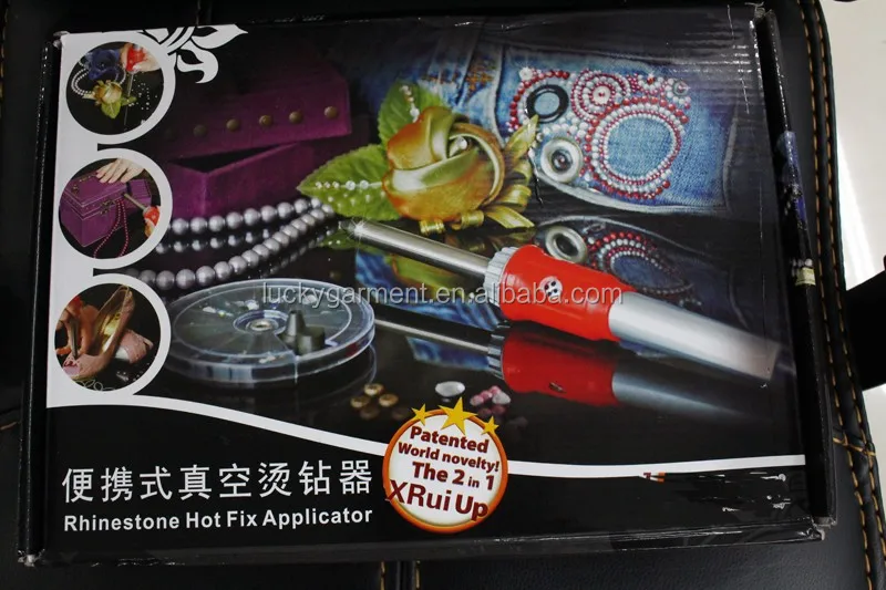 
Air suction pick-up&Hotfix Applicator Vacuum hot fix wand Gun super for iron on Rhinestones crystals tools+plug matches Past CE 