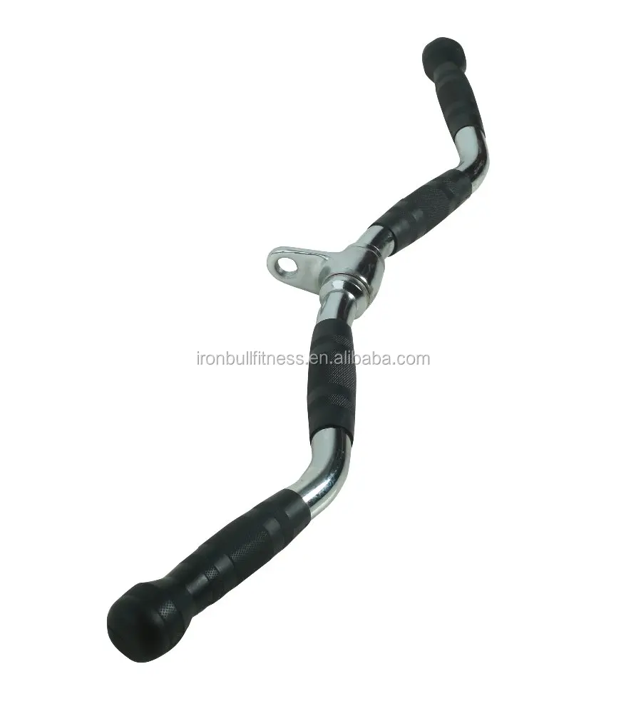
Gym Equipment Deluxe Revolving Curl Bar with Rubber Handgrips 
