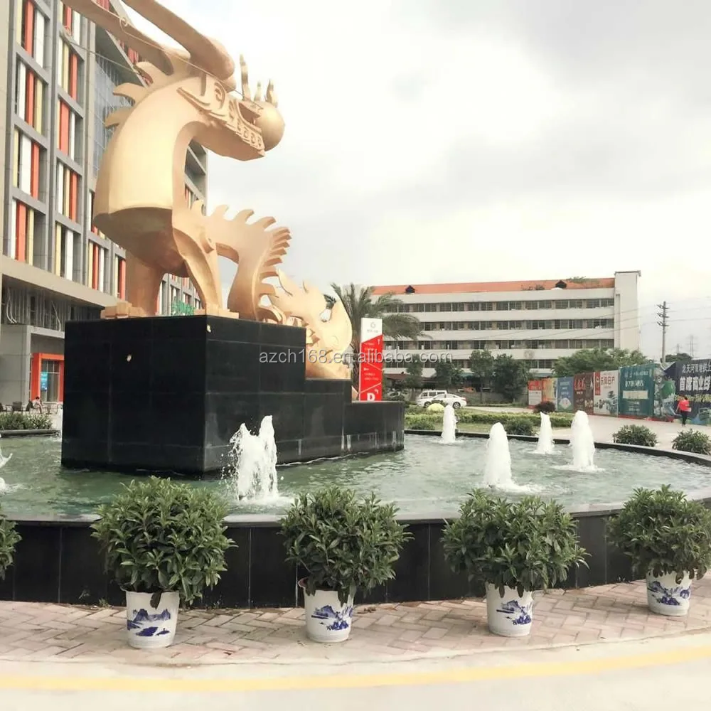 Round Dragon Statue Sculpture Water Fountain, Garden fountains For Decoration
