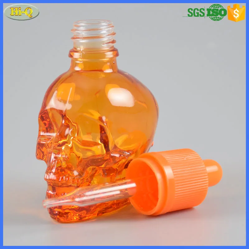 colorful glass essential oil bottle pipette 1oz 30ml skull bottle dropper glass dropper